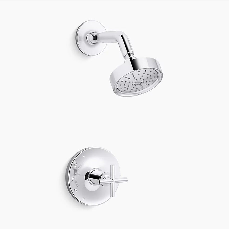 Purist Single Cross Handle 1.75 gpm Shower Only Faucet in Polished Chrome