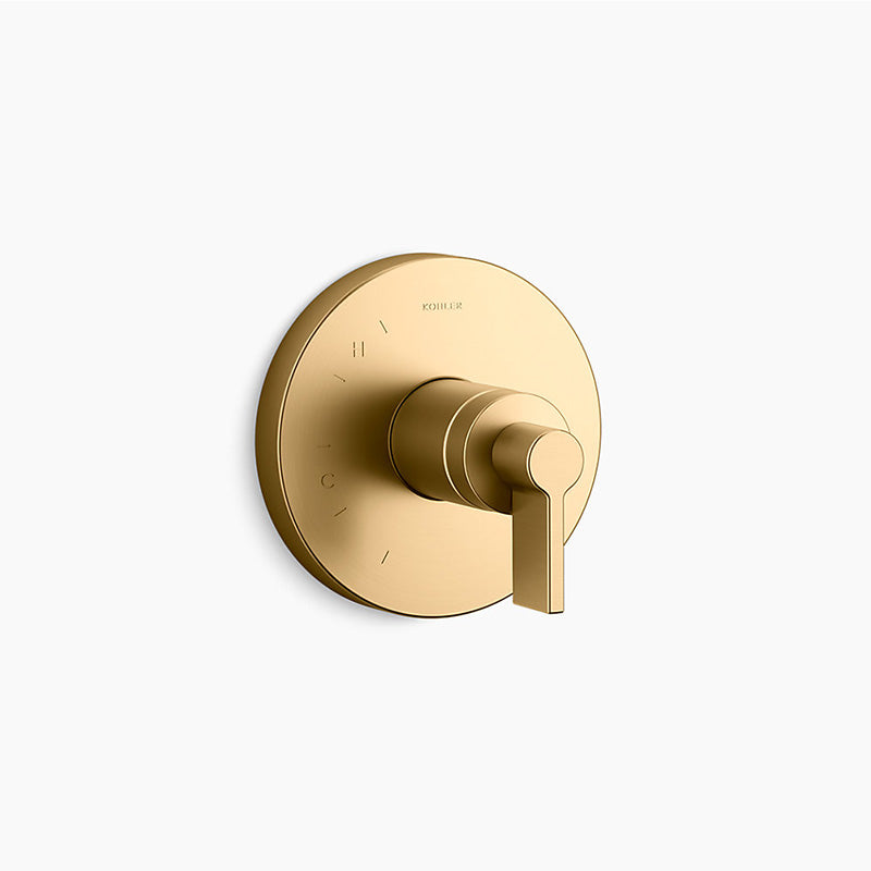 Components Single Lever Handle Control Trim in Vibrant Brushed Moderne Brass