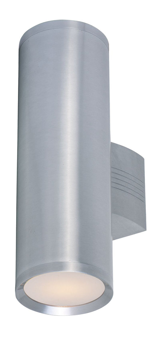 Lightray 5" 2 Light Outdoor Wall Sconce in Brushed Aluminum