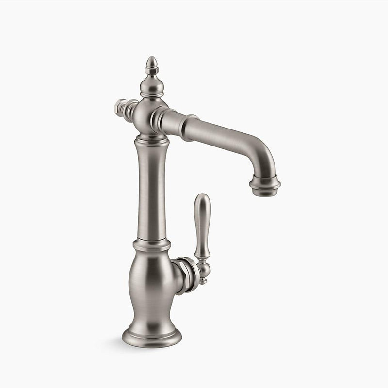 Artifacts Victorian Spout Bar Kitchen Faucet in Vibrant Stainless