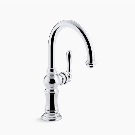 Artifacts Arc Spout Bar Kitchen Faucet in Polished Chrome