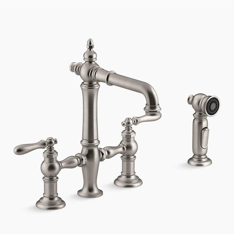 Artifacts Bar Bridge Kitchen Faucet in Vibrant Stainless
