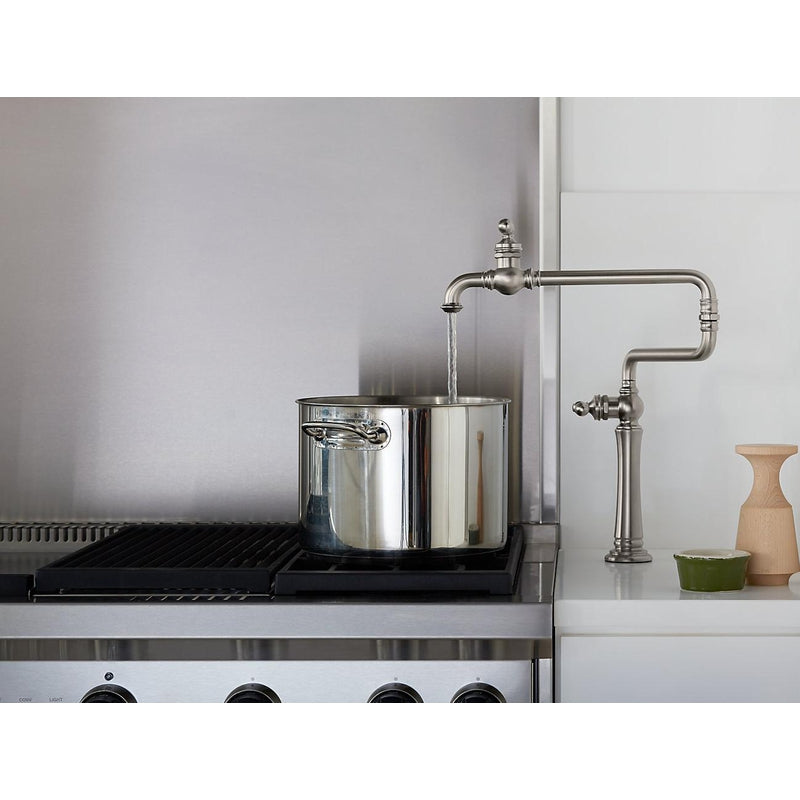 Artifacts Pot Filler Kitchen Faucet in Vibrant Polished Nickel