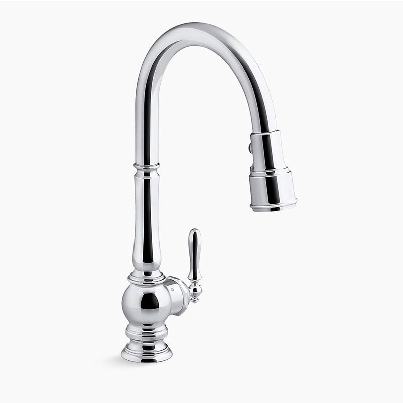 Artifacts Pull-Down Kitchen Faucet in Polished Chrome with Voice and Touchless Control