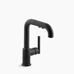 Purist Pull-Out Kitchen Faucet in Matte Black
