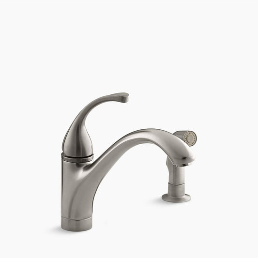 Forte Single-Hole Single-Handle Kitchen Faucet in Vibrant Stainless with Side Spray