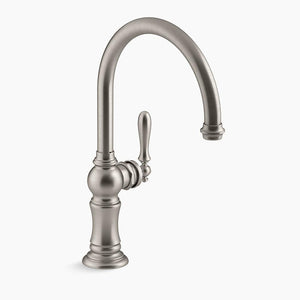 Artifacts Arc Spout Single-Handle Kitchen Faucet in Vibrant Stainless