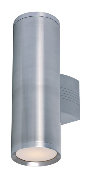Lightray 5' 2 Light Outdoor Wall Sconce in Brushed Aluminum - Integrated Bulbs