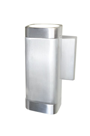 Lightray 6.75' 2 Light Outdoor Wall Sconce in Brushed Aluminum