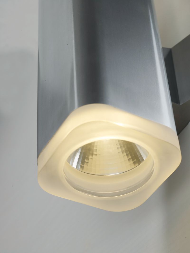 Lightray 6.75' 2 Light Outdoor Wall Sconce in Brushed Aluminum