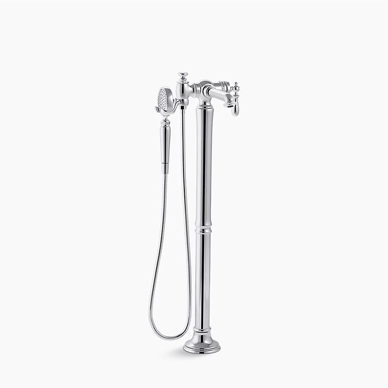 Artifacts Single-Handle Freestanding Bathtub Faucet in Polished Chrome