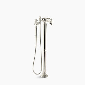 Artifacts Single-Handle Freestanding Bathtub Faucet in Vibrant Polished Nickel