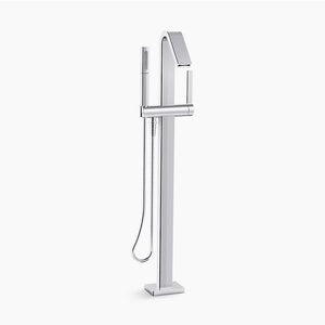 Loure Single-Handle Freestanding Bathtub Faucet in Polished Chrome