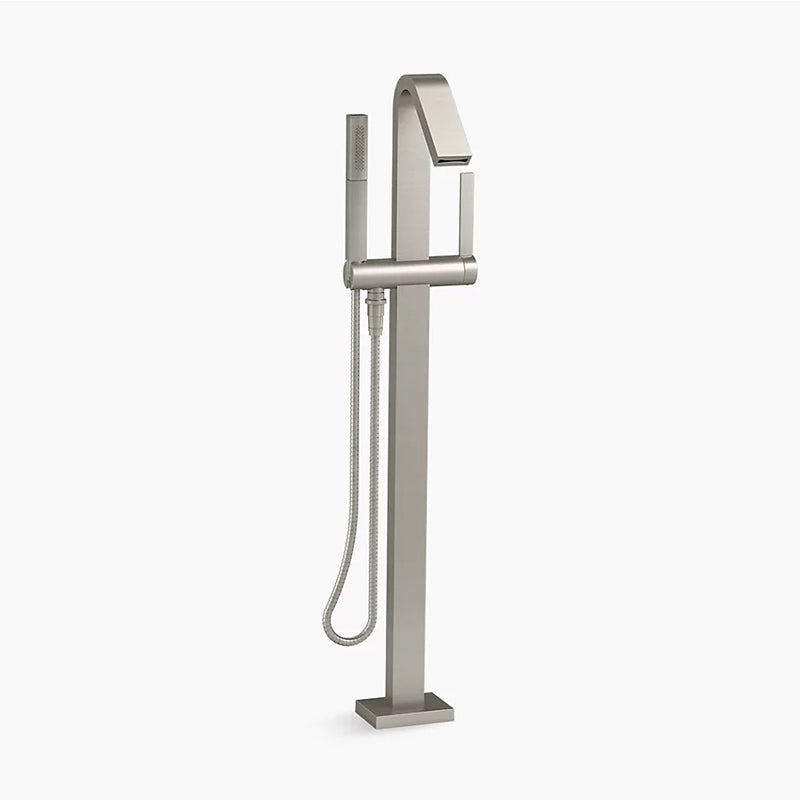 Loure Single-Handle Freestanding Bathtub Faucet in Vibrant Brushed Nickel