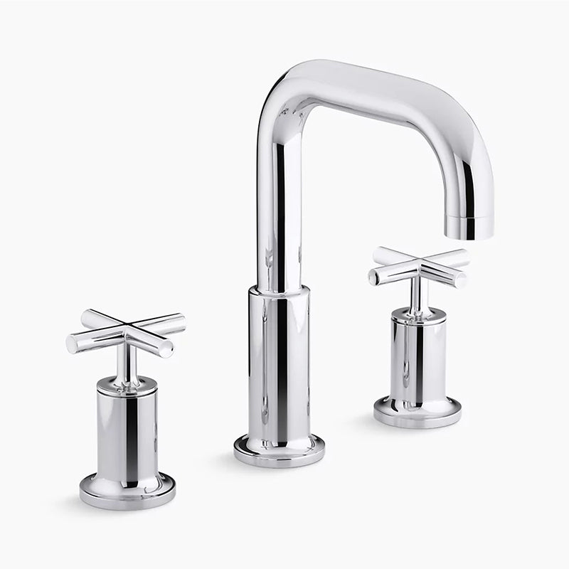 Purist Two Cross Handle Roman Tub Filler in Polished Chrome