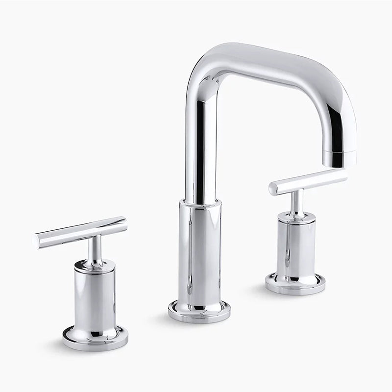 Purist Two Lever Handle Roman Tub Filler in Polished Chrome