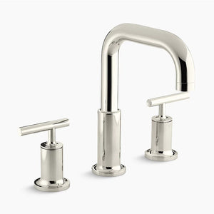 Purist Two Lever Handle Roman Tub Filler in Vibrant Polished Nickel