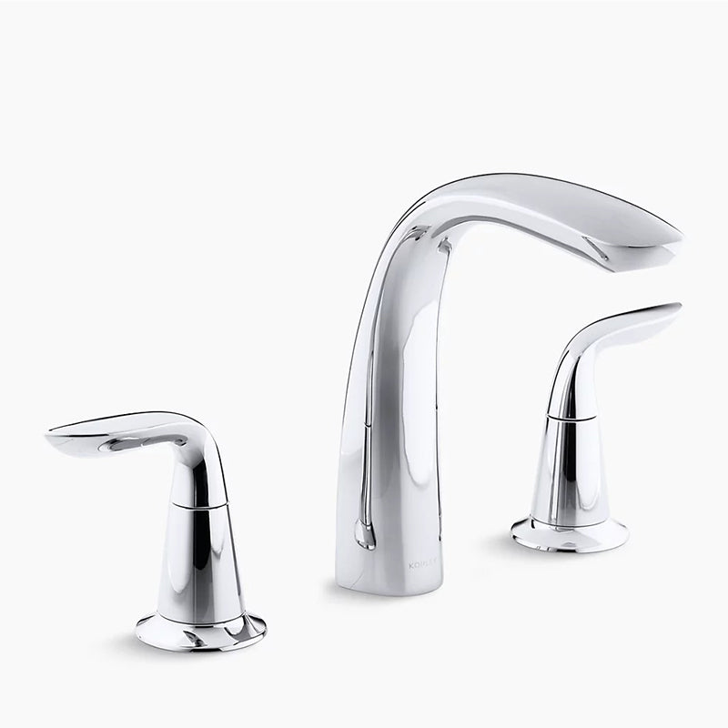 Refinia Two Lever Handle Roman Tub Filler in Polished Chrome - Non-Diverter