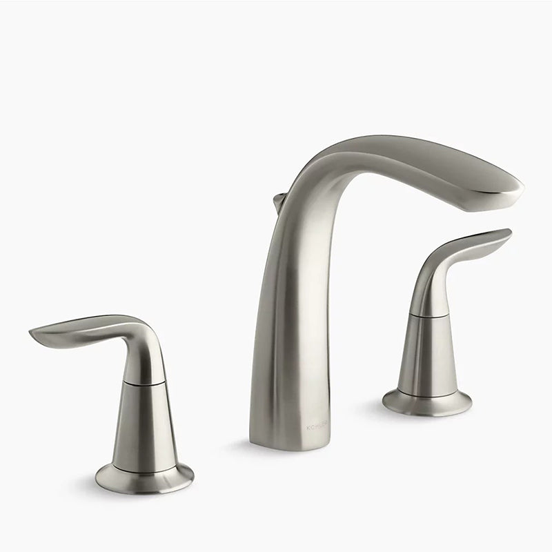 Refinia Two Lever Handle Roman Tub Filler in Vibrant Brushed Nickel