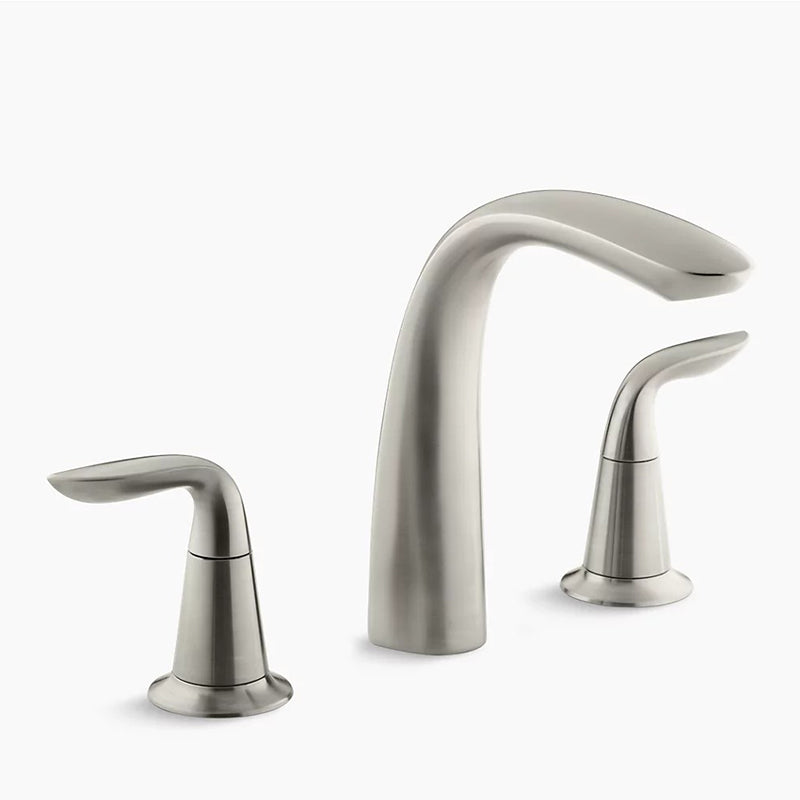 Refinia Two Lever Handle Roman Tub Filler in Vibrant Brushed Nickel - Non-Diverter