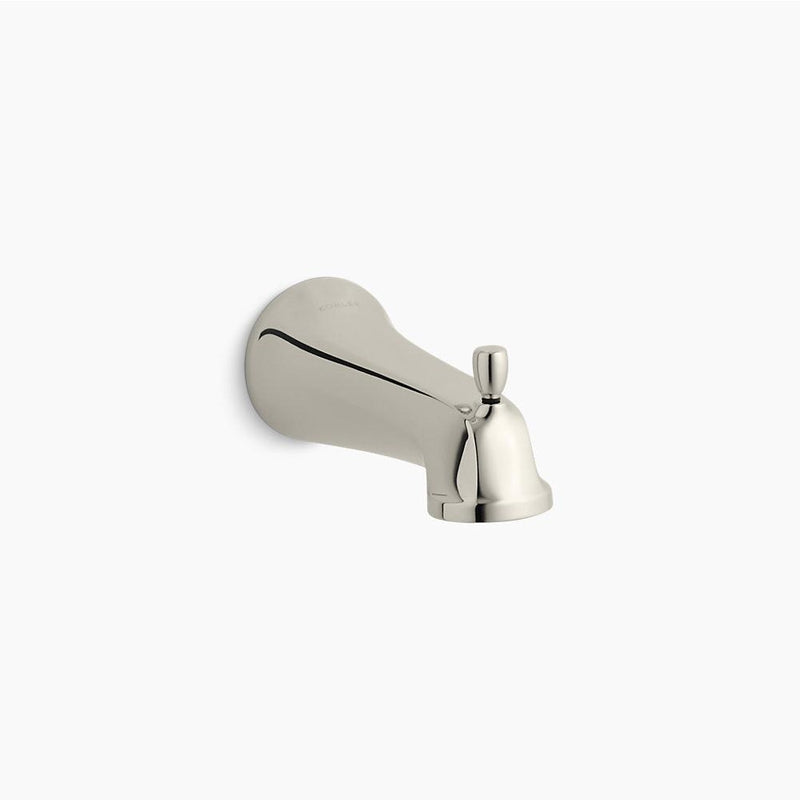 Bancroft Wall Tub Spout with Diverter in Vibrant Polished Nickel with Slip-Fit Connection