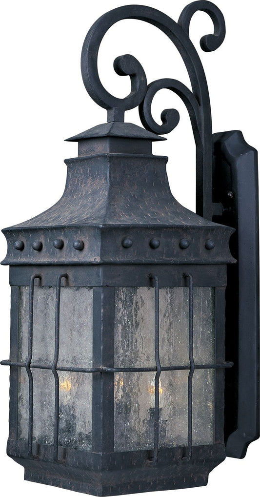 Nantucket 8.5" 3 Light Outdoor Wall Mount in Country Forge