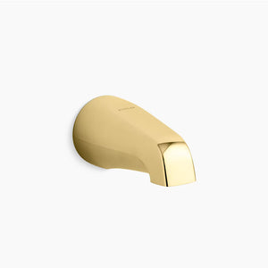 Devonshire Non-Diverter Tub Spout in Vibrant Polished Brass with Slip-Fit Connection