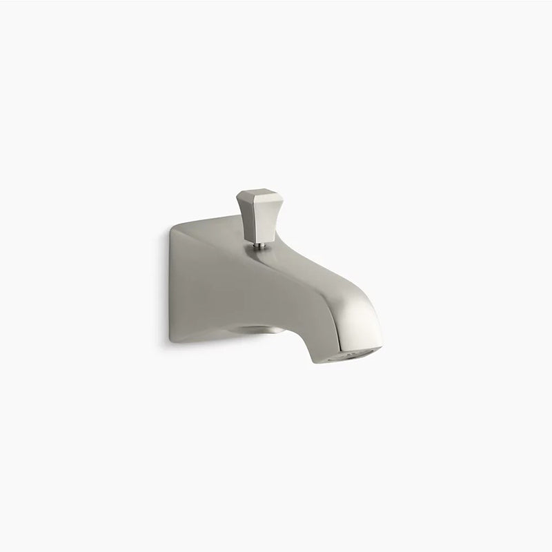 Memoirs Stately Tub Spout in Vibrant Brushed Nickel with Deco Lift Rod