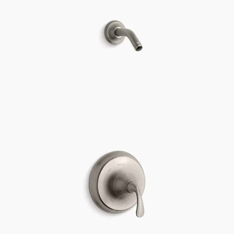 Forte Sculpted Single-Handle Shower Only Faucet in Vibrant Brushed Nickel - Less Showerhead