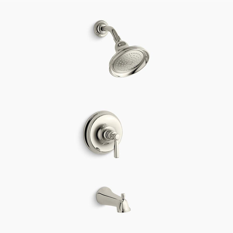 Bancroft Tub & Shower Faucet in Vibrant Polished Nickel