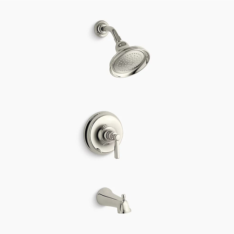 Bancroft Single-Handle Tub & Shower Faucet in Vibrant Polished Nickel with Split-Fit Connection