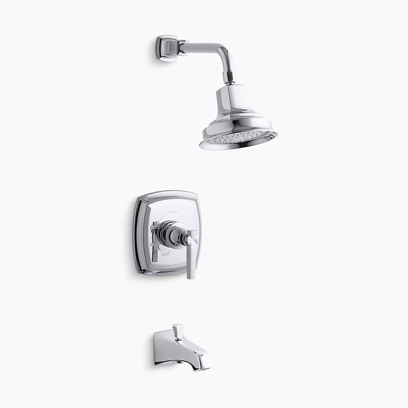 Margaux Single Lever Handle Tub & Shower Faucet in Polished Chrome