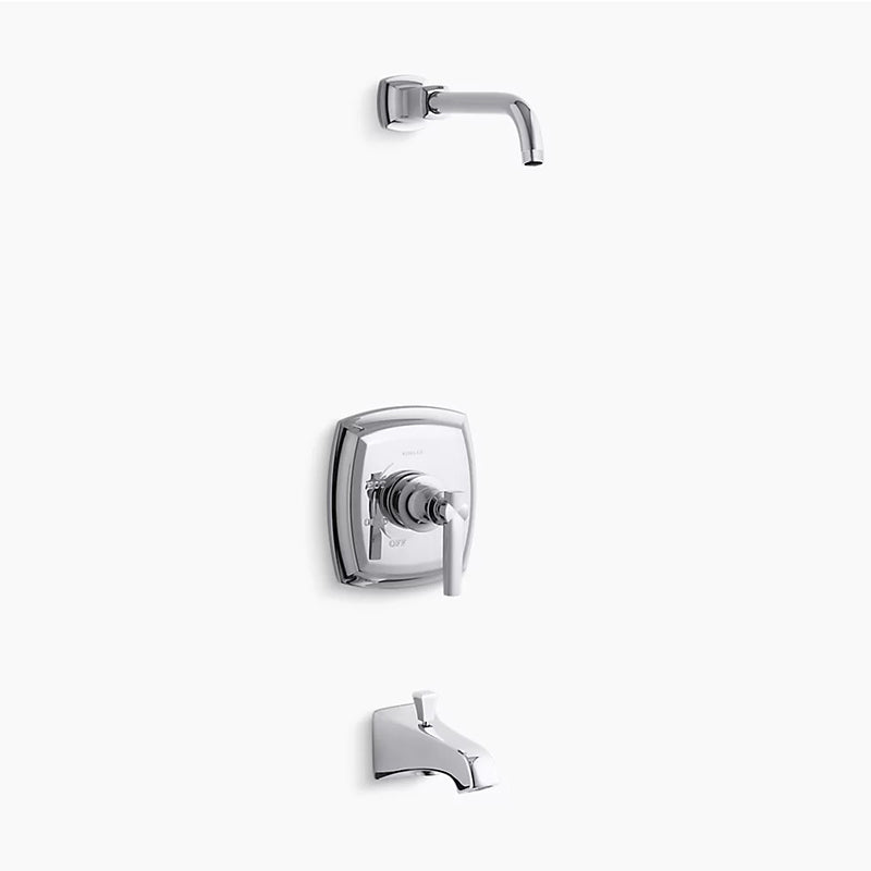 Margaux Single Lever Handle Tub & Shower Faucet in Polished Chrome - Less Showerhead