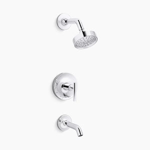 Purist 1.75 gpm Single Lever Handle Tub & Shower Faucet in Polished Chrome
