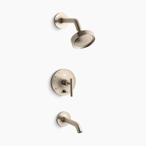 Purist 2.5 gpm Single Lever Handle Tub & Shower Faucet in Vibrant Brushed Bronze - 35 Degree Spout