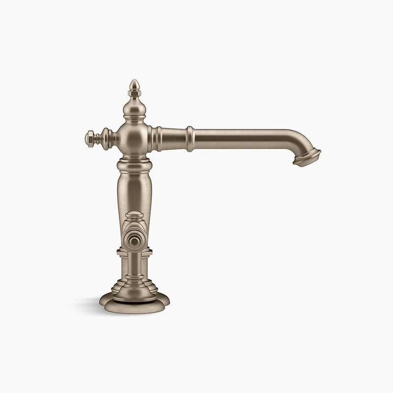 Artifacts Bathroom Faucet Lever Handles in Vibrant Brushed Moderne Brass