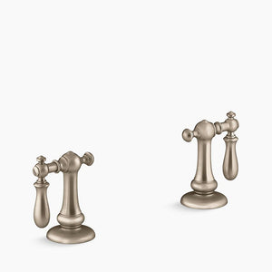 Artifacts Bathroom Faucet Swing Lever Handles in Vibrant Brushed Bronze