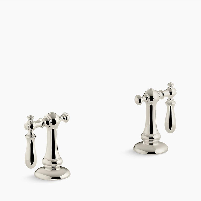 Artifacts Bathroom Faucet Swing Lever Handles in Vibrant Polished Nickel