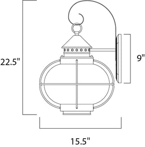 Portsmouth 14' Single Light Outdoor Wall Mount Light in Oil Rubbed Bronze