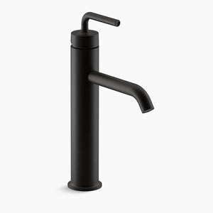Purist Tall Vessel Single-Handle Bathroom Faucet in Matte Black