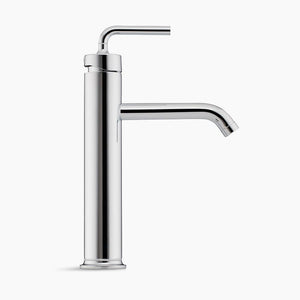 Purist Tall Vessel Single-Handle Bathroom Faucet in Matte Black