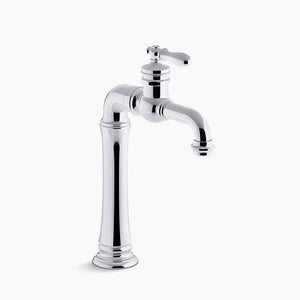 Artifacts Vessel Single-Handle Bathroom Faucet in Polished Chrome