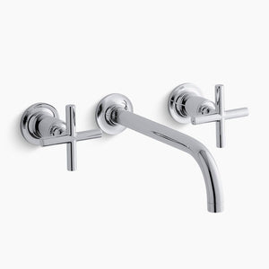 Purist 9' Wall Mount Two-Handle Bathroom Faucet in Polished Chrome