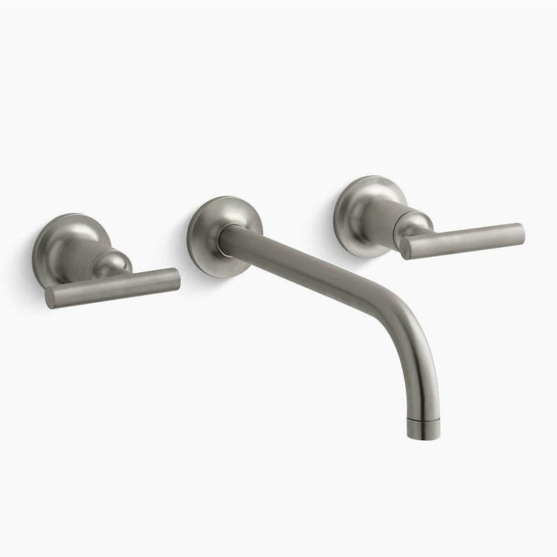 Purist 9' Wall Mount Two-Handle Bathroom Faucet in Vibrant Brushed Nickel