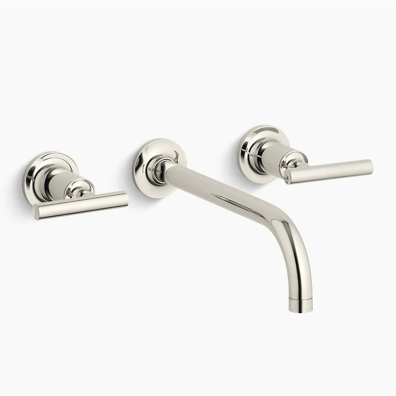 Purist 9' Wall Mount Two-Handle Bathroom Faucet in Vibrant Polished Nickel