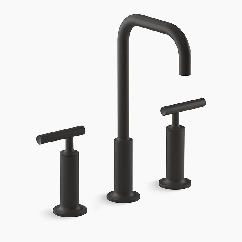 Purist Widespread Two-Handle Bathroom Faucet in Matte Black