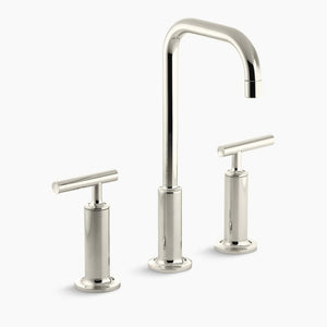 Purist 11.44' Widespread Two-Handle Bathroom Faucet in Vibrant Polished Nickel