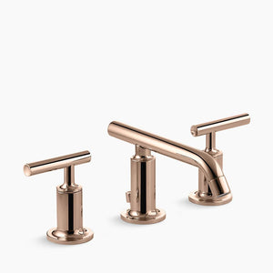 Purist Widespread Two-Handle Bathroom Faucet in Vibrant Rose Gold