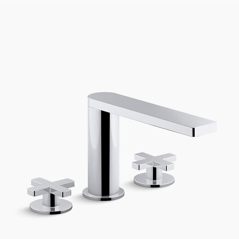Composed Widespread Two-Handle Vanity Faucet in Polished Chrome