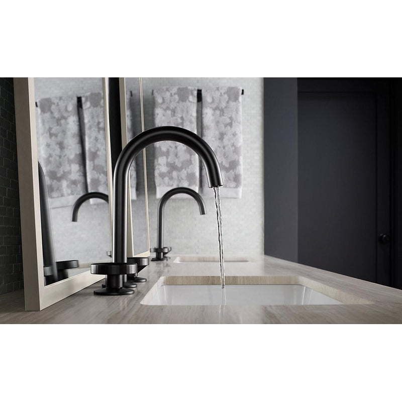 Components Bathroom Faucet Spout in Vibrant Ombre Titanium/Rose Gold - Less Handles